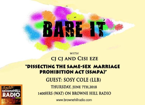 Poster advertises "Bare It"