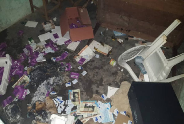 The office of the Ocodevo LGBTI rights group was ransacked and burned on Jan. 4. (Photo courtesy of Acodevo)