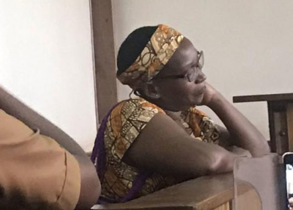 Stella Nyanzi in court on March 20, 2019. (Keem Love Black photo courtesy of RFI)