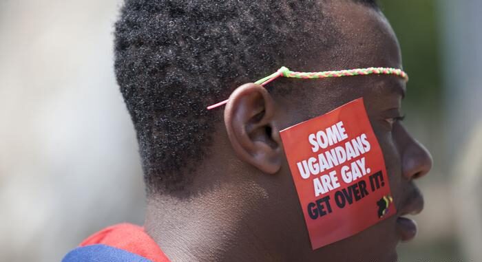 Ugandan protester urges toleration for sexual minorities.