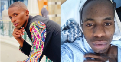Speaking from his hospital bed, model and PA Mfundo Ngobese, told Mamba Online how he was the victim of violent homophobia in the early morning of Sunday, April 24. (Photos courtesy of Mfundo Ngobese and Mamba Online)