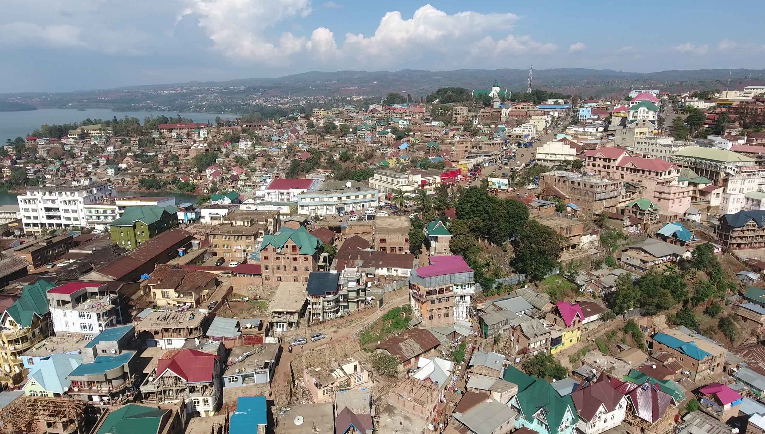 Aerial view of Bukavu in the eastern region of the Democratic Republic of Congo (Photo courtesy of Wikipedia)