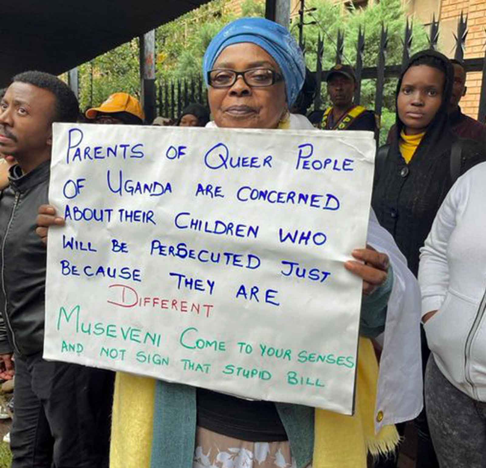 Mothers protest against Ugandan Anti-Homosexuality Bill.