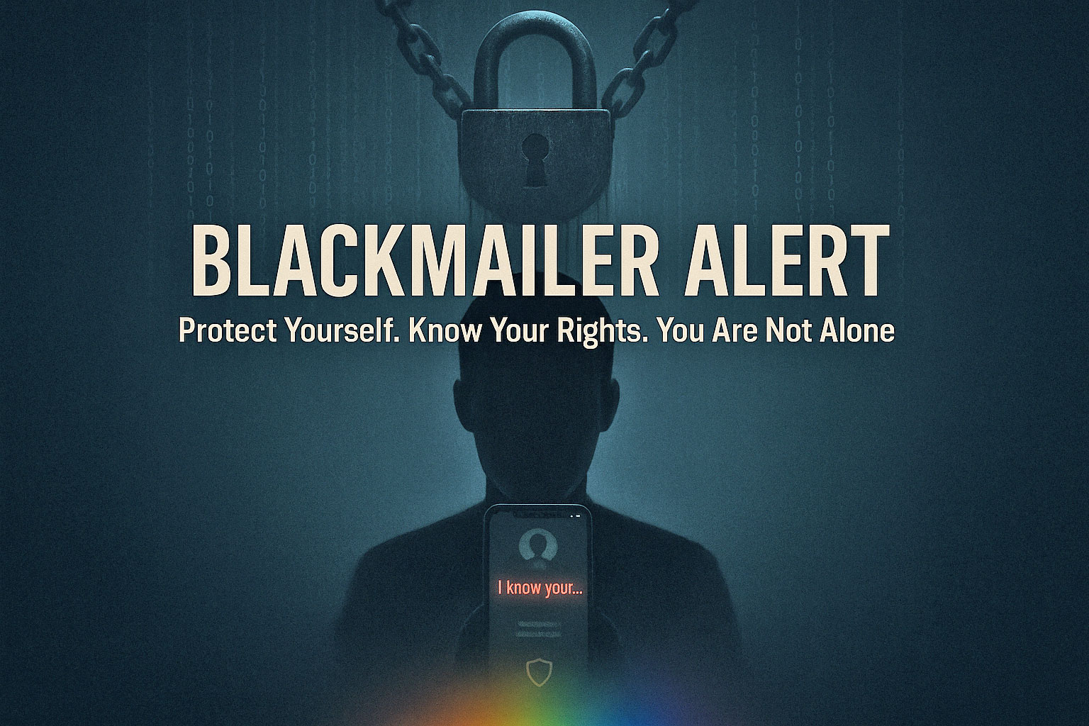 A public service advertisement warning about kito (homophobic blackmail).